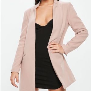 Inverted Collar Nude Coat